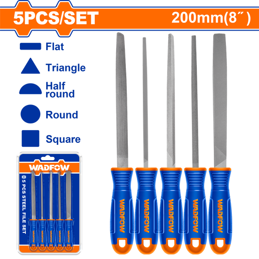 Wadfow Steel file set 5 Piece WSF2405