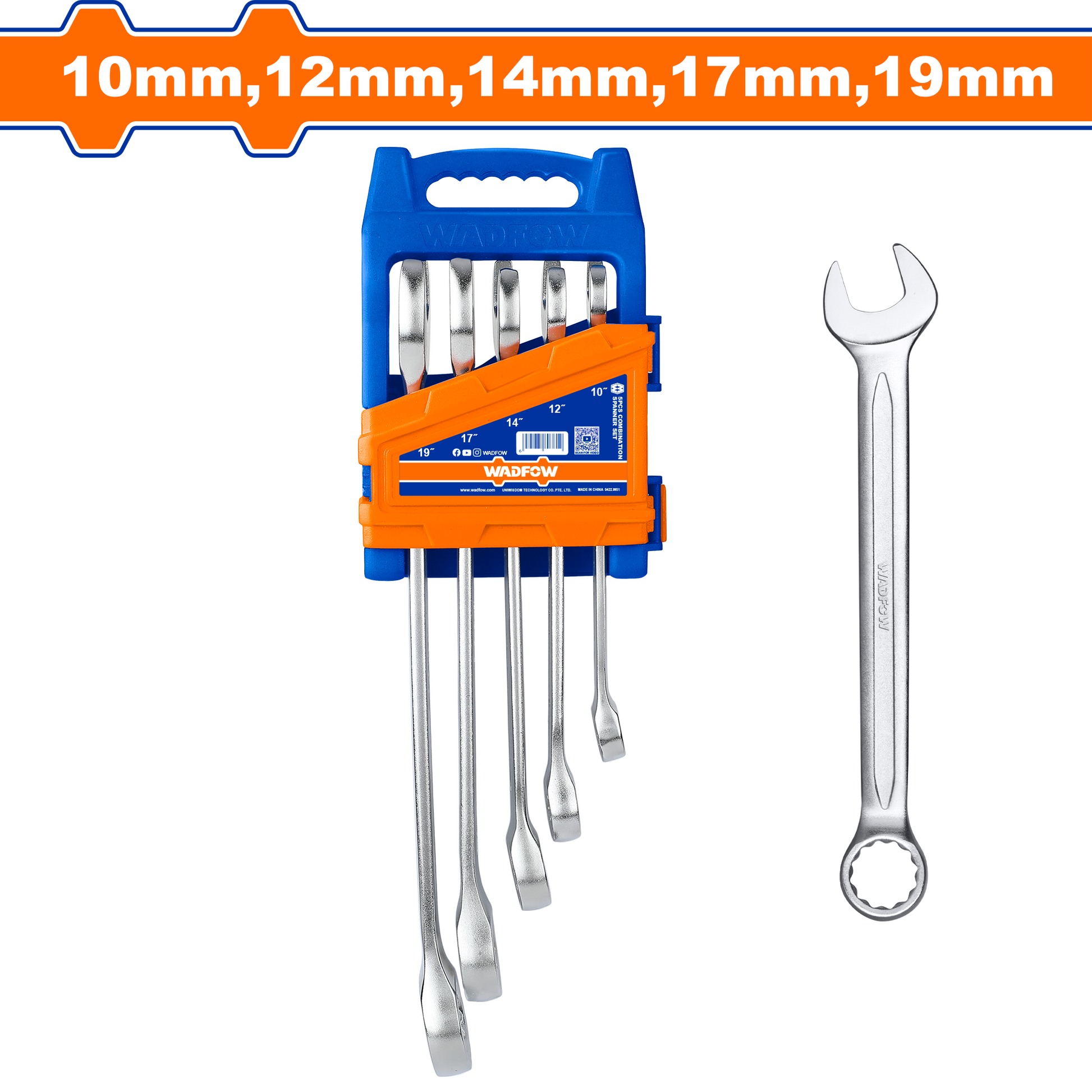 Wadfow Combination spanner set 5 Piece WSP1215