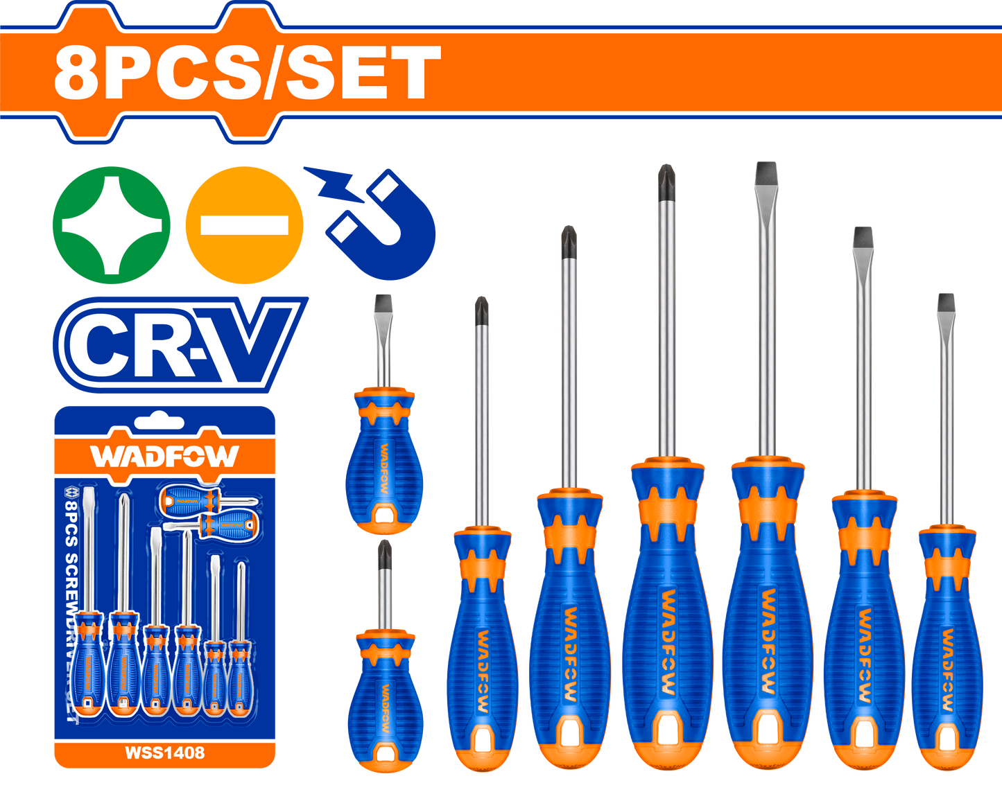 Wadfow Screwdriver set 8 Piece WSS1408