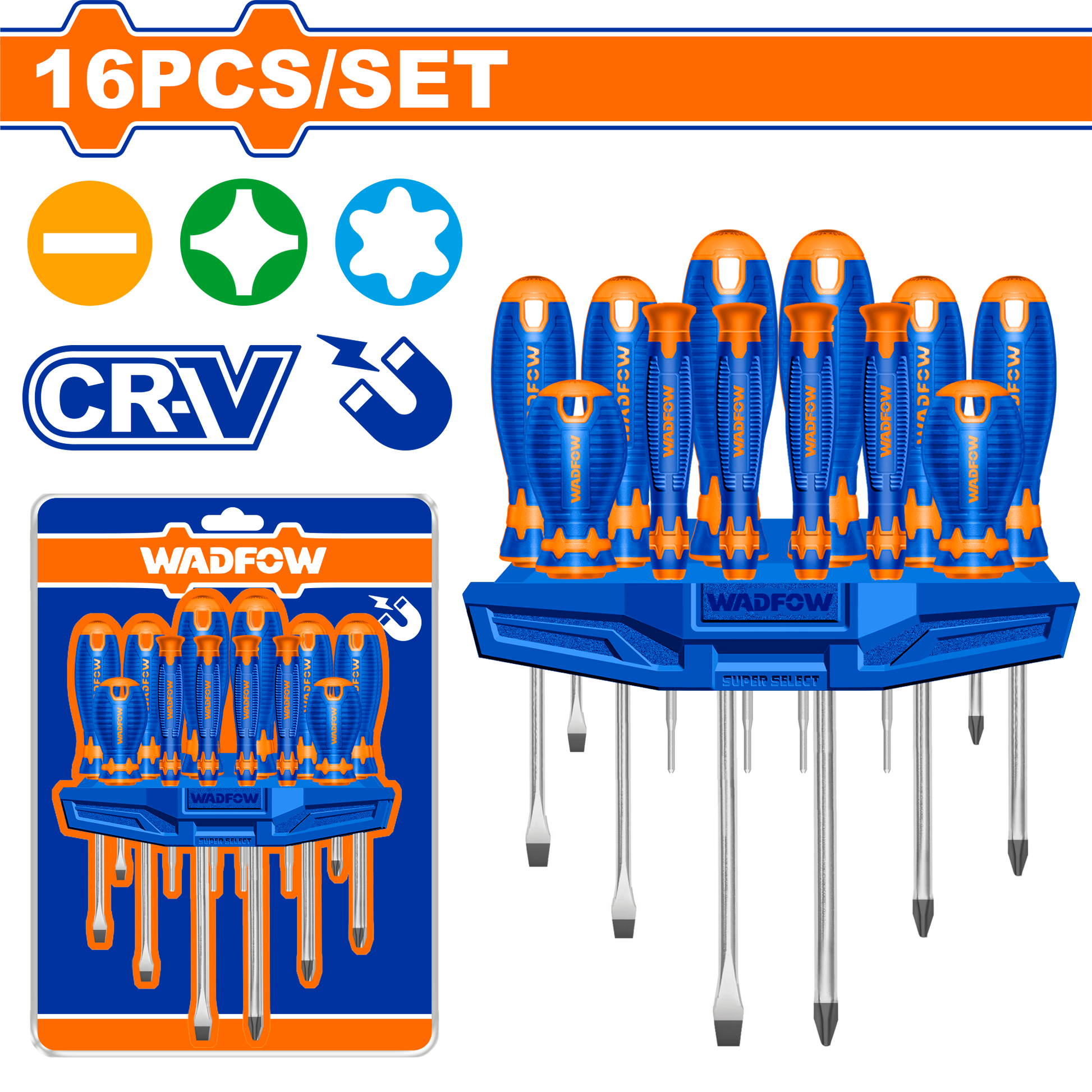 Wadfow Screwdriver set 16 Piece WSS1416