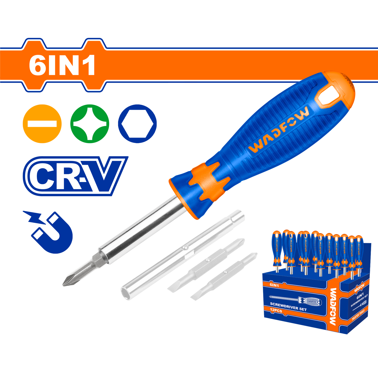 Wadfow 6 In 1 screwdriver set WSS5506