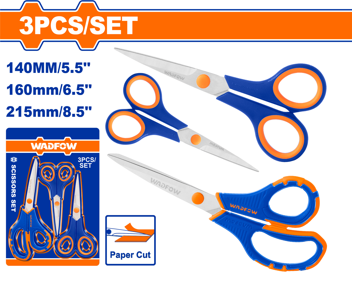 Wadfow Scissors set 3Pcs WSX4633