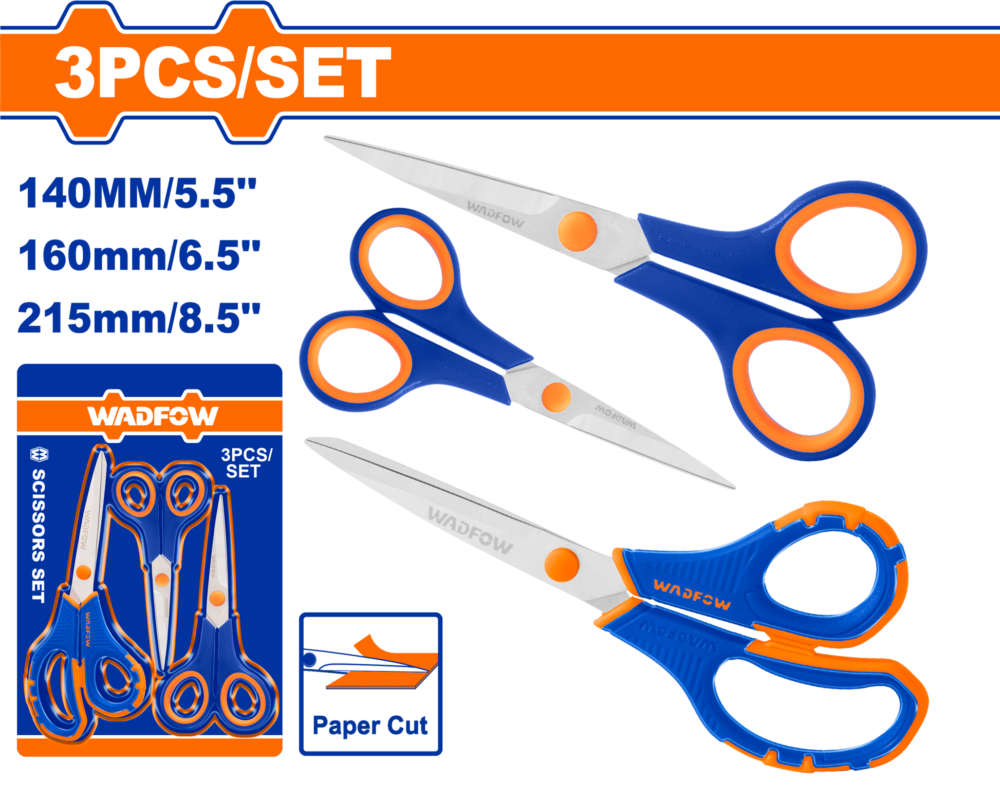 Wadfow Scissors set 3Pcs WSX4633