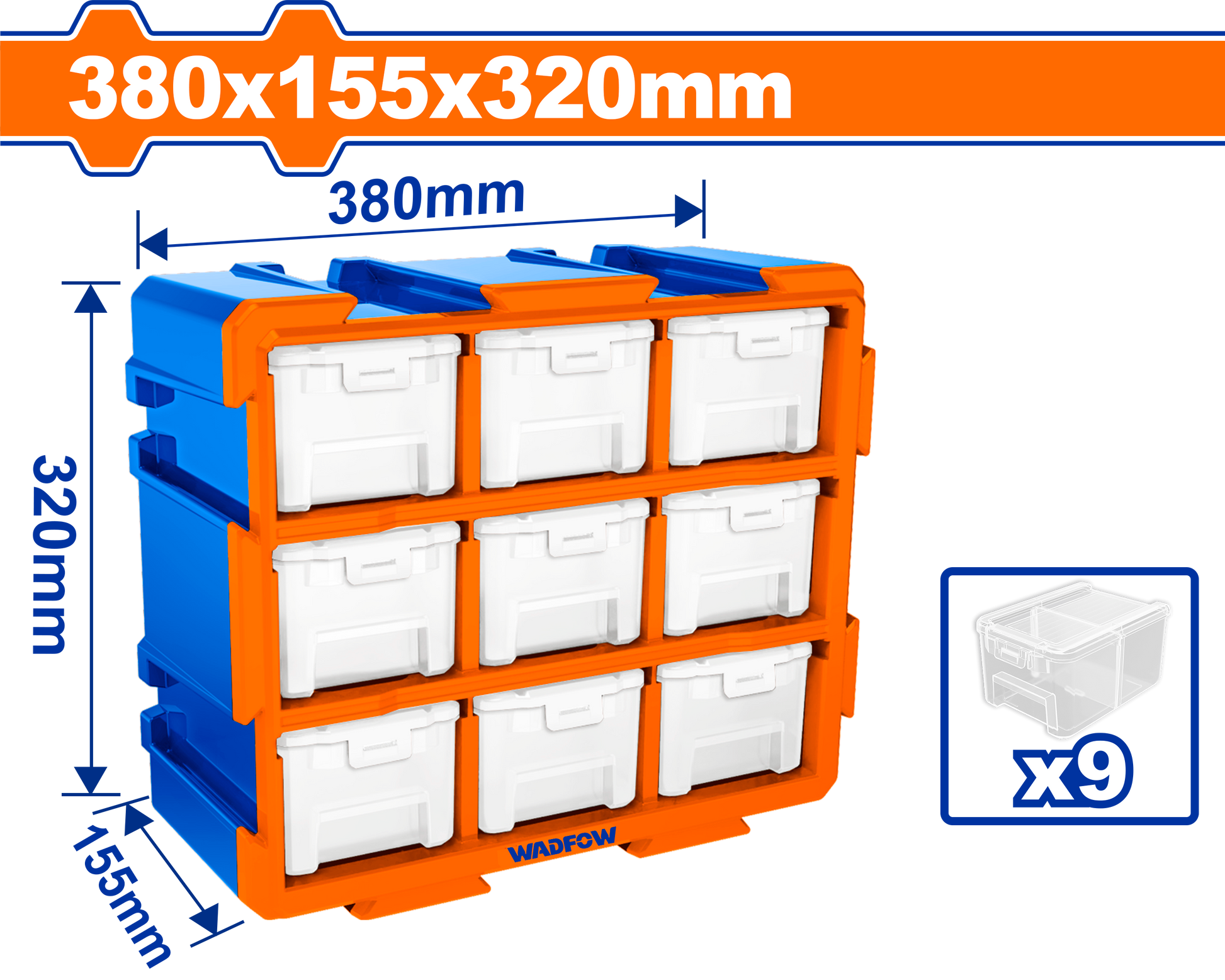 Wadfow Modular storage tower 380x155x320 mm WTB8331