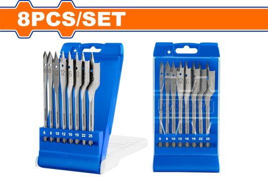 Wadfow Flat wood drill bits set 8 Piece WWF6B08
