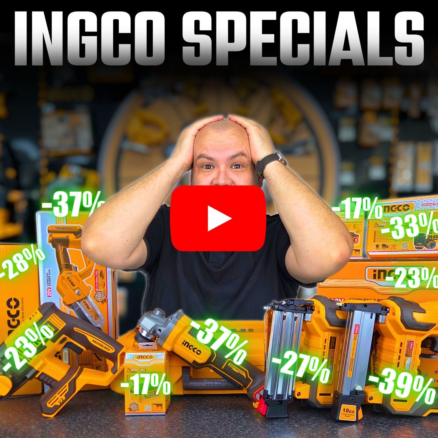 Special - Ingco Cordless Brad Nailer F15-50 20V Kit
