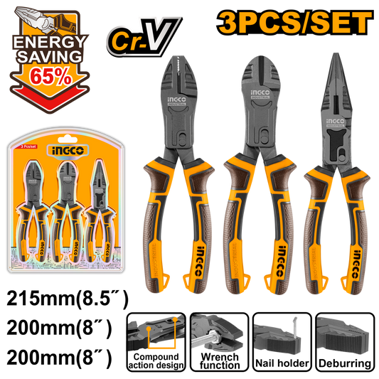 Ingco Compound action pliers set