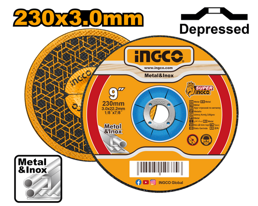 Ingco Steel Cutting Disc 230mm 25Pcs