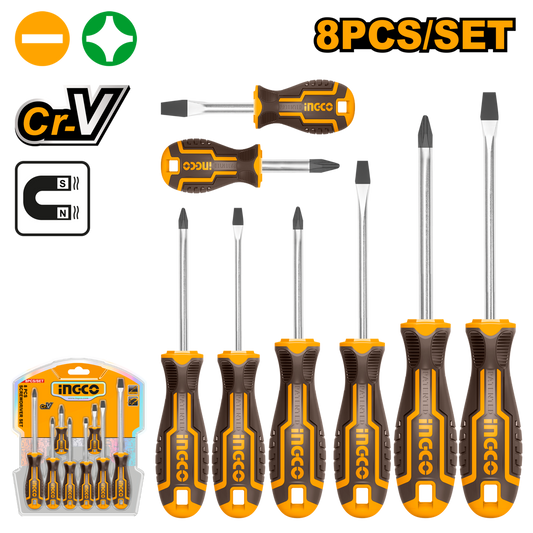 Ingco Screwdriver Set 8Pcs