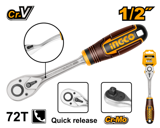 Ingco Ratchet Wrench 1/2" Dr