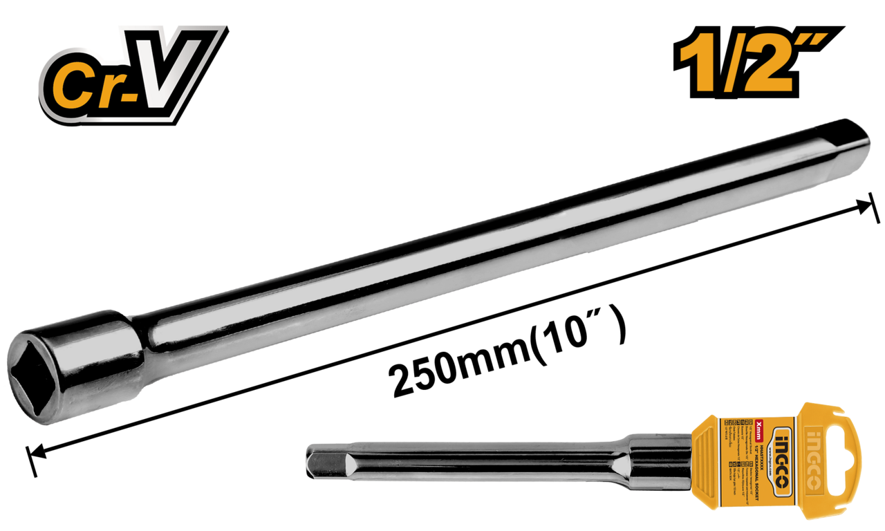 Ingco Extension Bar 1/2"Dr 250mm