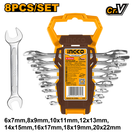 Ingco Open End Spanner Set 6mm - 22mm 8 Pcs