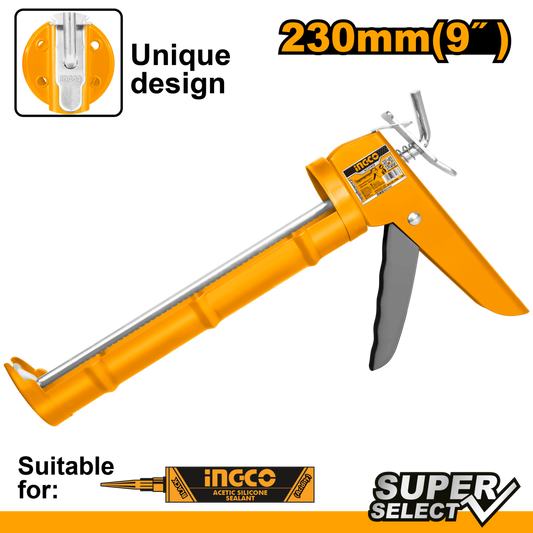 Ingco Half Barrel Caulking Gun 230mm