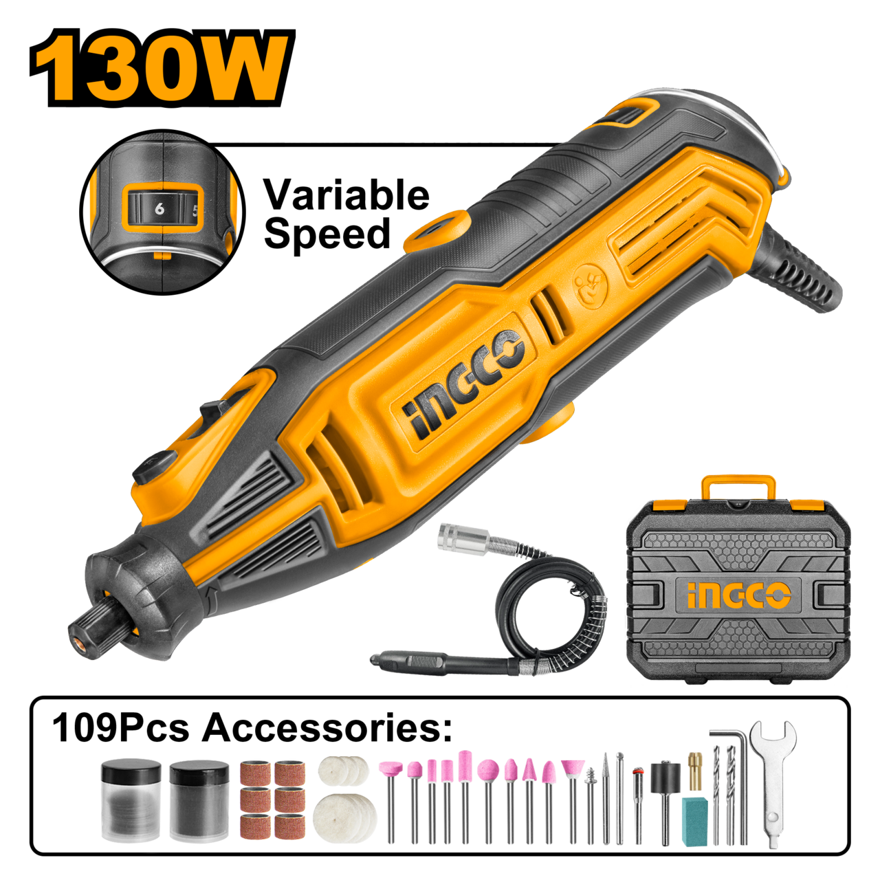 Ingco Mini Grinder 130w