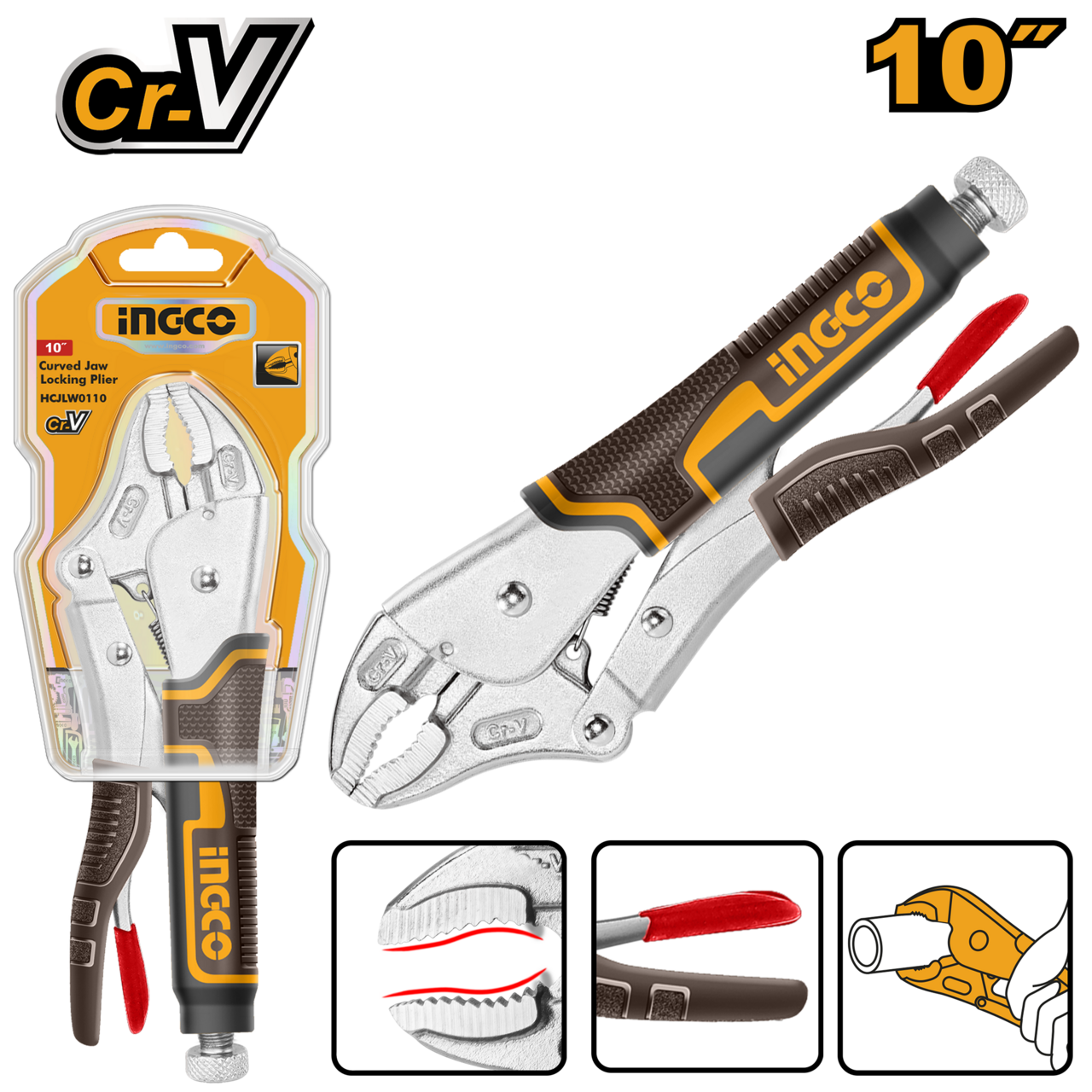 Ingco Curve Jaw Locking Plier 250mm
