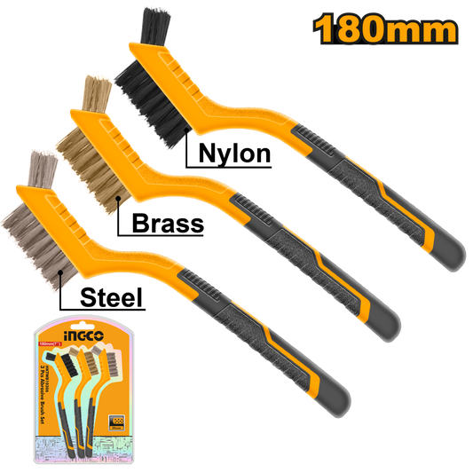 Ingco Mini Wire Brush Set 180mm