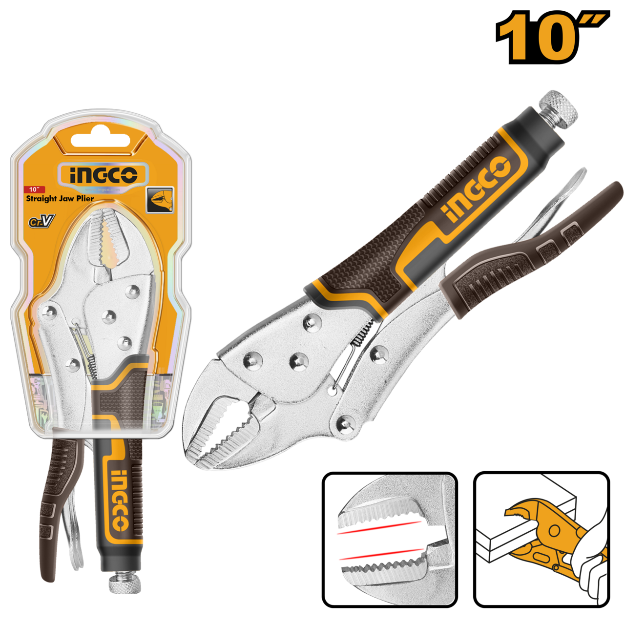 Ingco Straight Jaw Plier 250mm