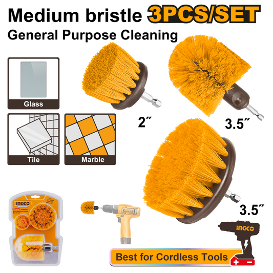 Ingco Accessory Brush Set 3pcs