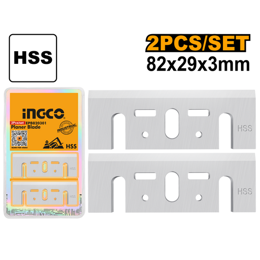 Ingco Planer Blade 82mm X 29mm X 3mm 2Pcs