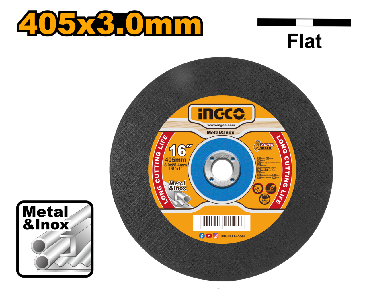 Ingco Metal Cutting Disc 405mm x 3mm