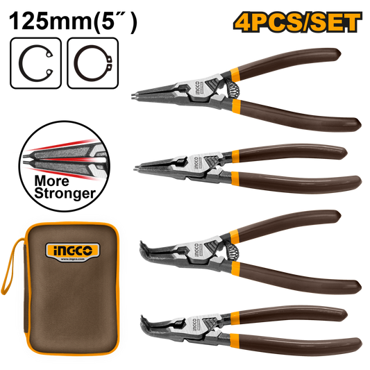 Ingco 4 Pieces circlip pliers set