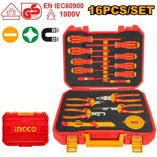Ingco 16 Pieces insulated hand tools set