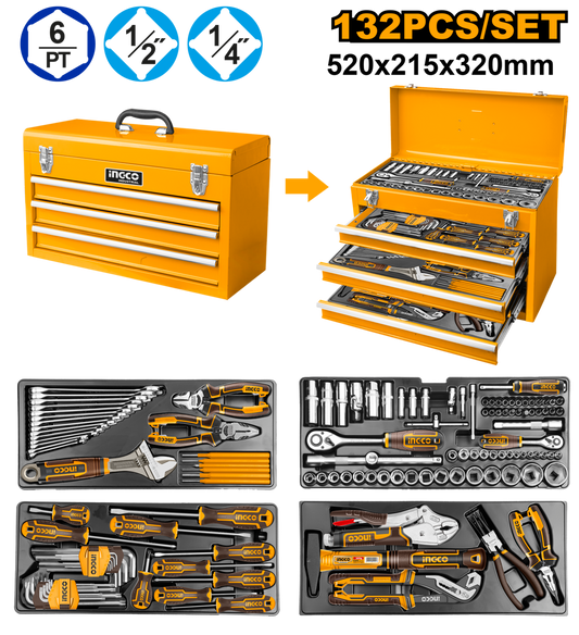 Ingco - 132 Piece tool chest set