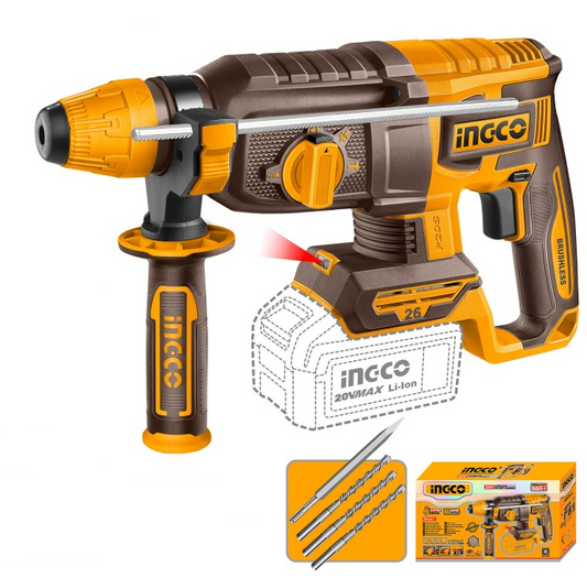 Ingco Cordless Rotary Hammer Drill 26mm 20V (Tool only) CRHLI20268