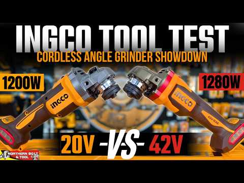 Ingco 20V vs 42V - Cordless Angle Grinder Showdown - Video Review