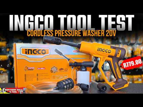 Testing the Ingco Cordless Pressure Washer 20V - Video