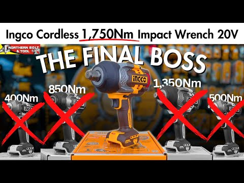 Ingco Cordless Impact Wrench 1750Nm 20V - Tested