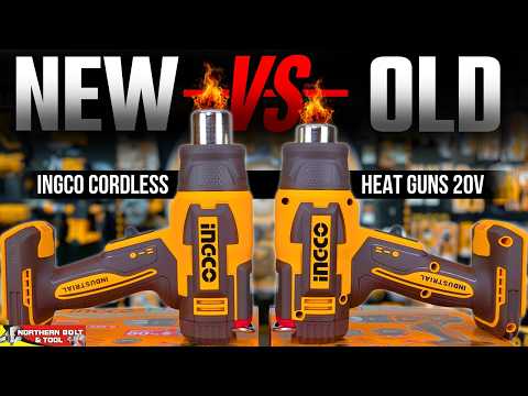 Testing the new Ingco cordless heat gun (HGLI2058) against the older unit (HGLI2003) - Video review