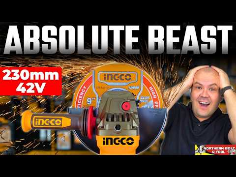 Test & Review - Ingco Cordless Angle Grinder 230mm 2600W 42V Kit (CAGLI4260182) - Video