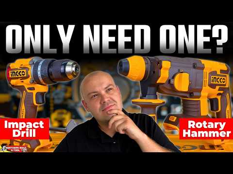 Ingco Cordless Rotary Hammer Drill 22mm vs 96Nm Impact Drill - Test & Review - Video