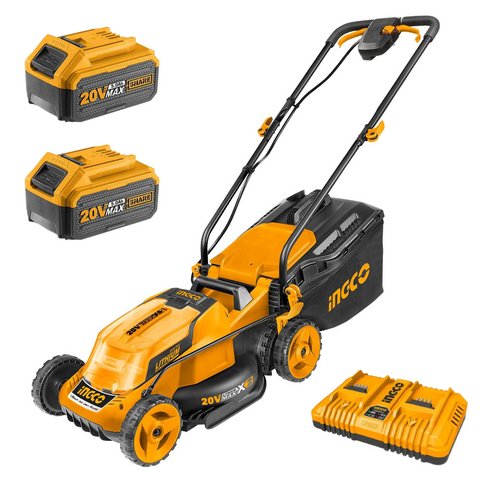 Ingco Cordless Lawn Mower 40V LI-ION kit (Charger + 2x Battery 5AH Incl.)