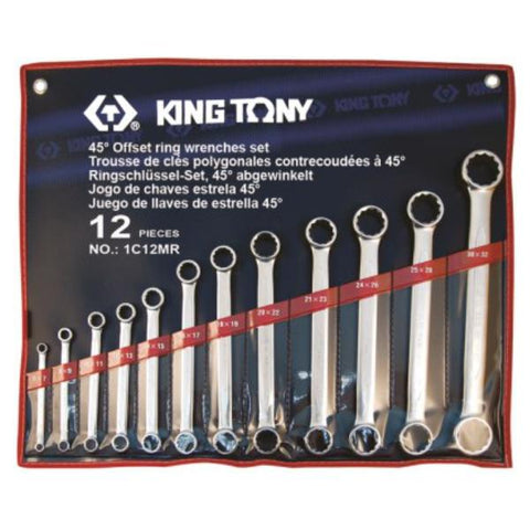 Spanner Set 12Pc Sraight Double Ring 6-32Mm - King Tony freeshipping - Africa Tool Distributors