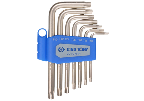 King Tony Torx L Key Set 7Pc Tamper Proof T10-T40 Standard Length freeshipping - Africa Tool Distributors