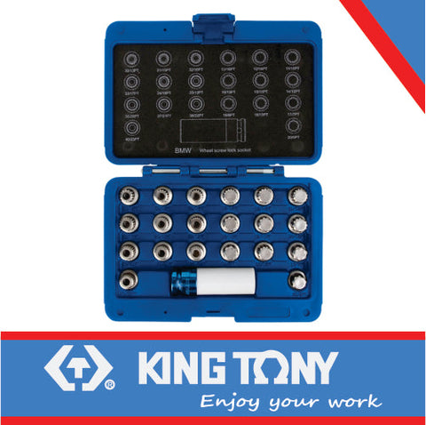 King Tony Wheel Lock Sockets Set Bmw
