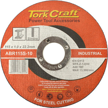 Tork Craft CUTTING DISC INDUSTRIAL METAL 115 x 1.0 x 22.2 MM