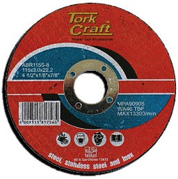 Tork Craft CUTTING DISC METAL & SS 115 x 3.0 x 22.22MM