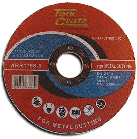 Tork Craft CUTTING DISC METAL & SS 115 x 2.5 x 22.22MM