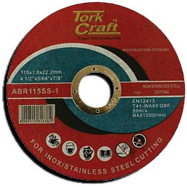 Tork Craft CUTTING DISC STAINLESS STEEL 115 x 1.0 x 22.22 MM