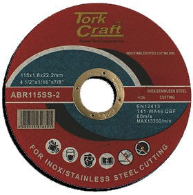Tork Craft CUTTING DISC STAINLESS STEEL 115 x 1.6 x 22.22MM