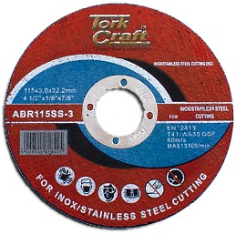 Tork Craft CUTTING DISC STAINLESS STEEL 115 x 3.0 x 22.22MM