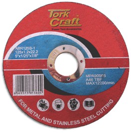 Tork Craft CUTTING DISC STEEL & SS 125 X 1.2 X 22.2MM