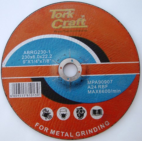 grinding disc for steel 230 x 6.0 x 22.2mm
