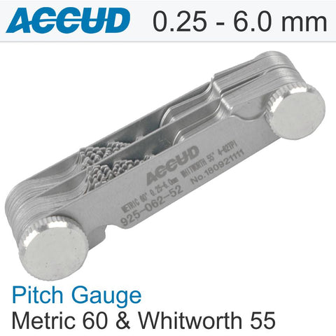 Pitch Gauge Metric 60 And Whitworth 55 0.25-6.0Mm 4-62Tpi freeshipping - Africa Tool Distributors