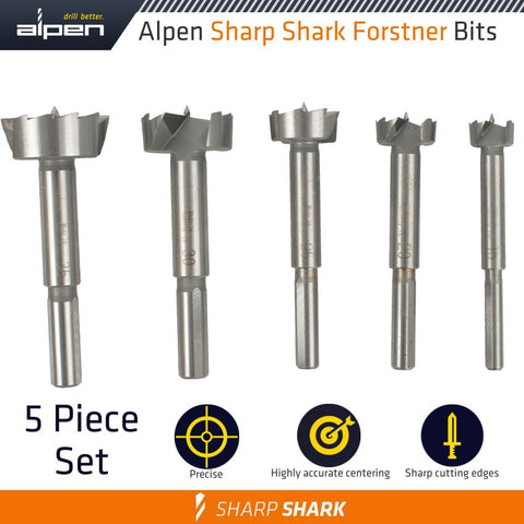 Alpen Set Forstner Drill Bit Sharp Shark 5-Tlg.15- 20- 25- 30- 35 freeshipping - Africa Tool Distributors