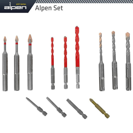Drill-Screwset Kit 13 13 Pcs C Prot,Multi 6-Kant,Sds-Plus F4 ,4 Bits