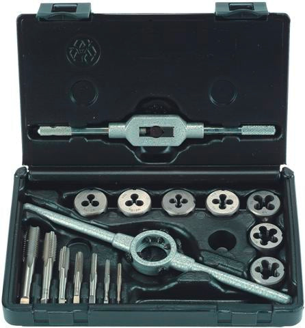 Tap & Die Set 16 Piece M3 - M12 Hss With Die Holder & Tap Wrench freeshipping - Africa Tool Distributors